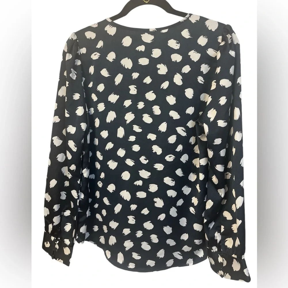 J Crew blouse Steele gray/blue with cream. Size M.